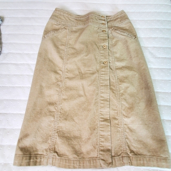 B Moss Button Down Corduroy Skirt Sz 2 - Picture 5 of 10